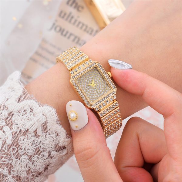 Diamond Bracelet Watch (Gold) Rajoki Earn